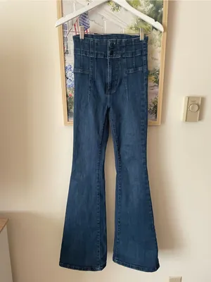 Free People We The Free Jayde High-Rise Flare Jeans 25 in Night Sky thumbnail 4