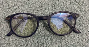 Matte Navy Round Glasses thumbnail 1
