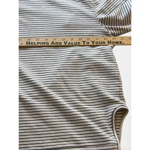 Daily Ritual XXL Striped Pullover Sweatshirt Black White Oversized Crew Neck thumbnail 12