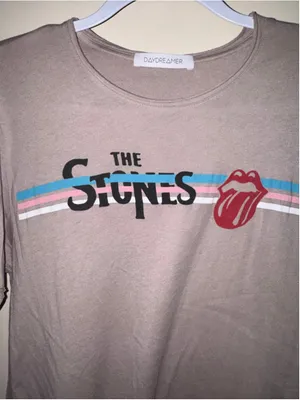 Daydreamer The Rolling Stones Graphic Tee, Size S, Beige thumbnail 2