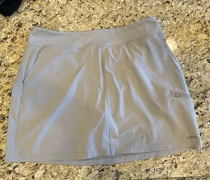 Women's Orvis size large grey golf tennis athletic skort thumbnail 1