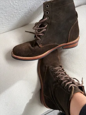 Nisolo Brown Suede Lace-Up Ankle Boots thumbnail 11