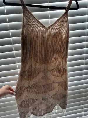 ASOS Miss Selfridge embellished gold mini dress thumbnail 7