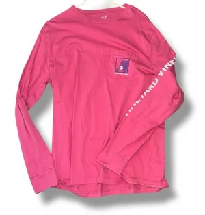 Vineyard Vines | Long-Sleeved Coral Lacrosse Tee | Medium thumbnail 1