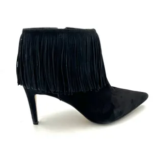 Sam Edelman Ankle Boots Women's Suede Fringe Pointed Stiletto Western Black Sz 7 thumbnail 6