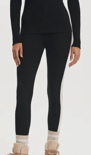 Varley Aiden Rib Knit Leggings, Black, size Medium, NWOT Display thumbnail 1