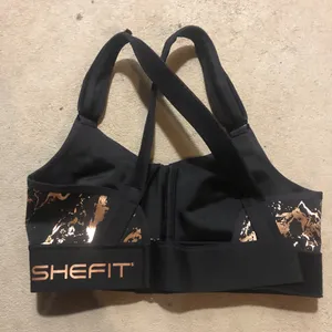 SheFit Flex Sports Bra Black Rose Gold thumbnail 2