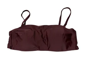 Aerie Burgundy Bandeau Adjustable Straps Bikini Top Large 12 14 thumbnail 1