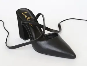 lulus lace up black pump heels thumbnail 7