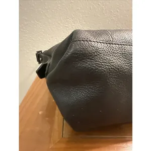 Tahari ASL Black Pebbled Leather Slouchy Hobo Shoulder Bag Adjustable Strap thumbnail 16