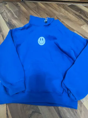 Smiley Face Hoodie Gildan thumbnail 1