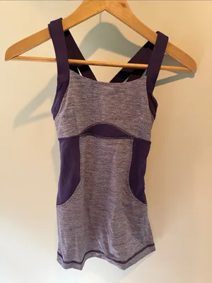 Lululemon 4 Chaturanga Concord Grape Athletic Activewear Tank Top thumbnail 2