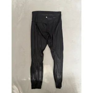 Lululemon Align High-Rise Pant 25" Leggings Shine Radiate Foil Print Black 8 thumbnail 6