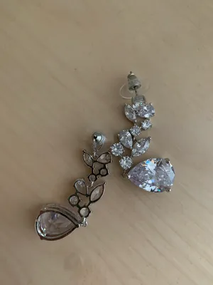 Silver Crystal Earrings thumbnail 2