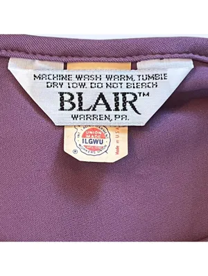 1970s vintage Blair lavender midi dress made in USA Size M/L 💜 thumbnail 6