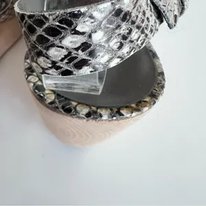 Dknyc Nikki Reptile Leather Platform Wedge‎ Shoes thumbnail 6