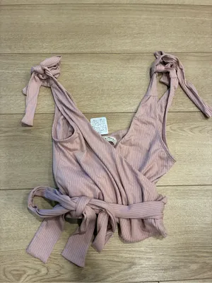 NWT Free People Women’s Liz Wrap Tank Top Pink Mauve Size S thumbnail 2