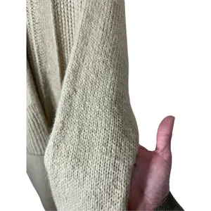 Topshop Womens Chunky Long Cardigan Sweater Tan Beige‎ Oversized 0-2P thumbnail 5