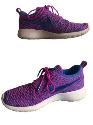 Nike Women's Roshe One Flyknit Fuchsia Flash Sneaker Running Shoes Size 7 Marled thumbnail 1