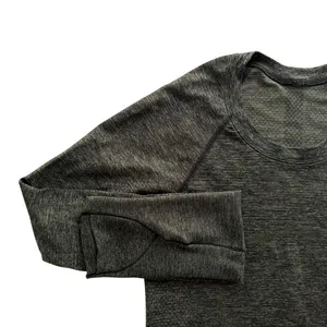 Lululemon Swiftly Tech Long Sleeve Crew 2.0 4 Heathered Army Green Black thumbnail 3