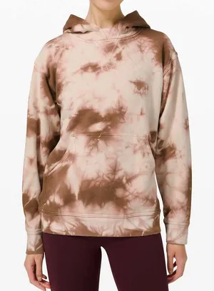 Lululemon All Yours Hoodie‎ Earth Dye Clay Size 12 Tie Dye Pullover Sweatshirt thumbnail 1