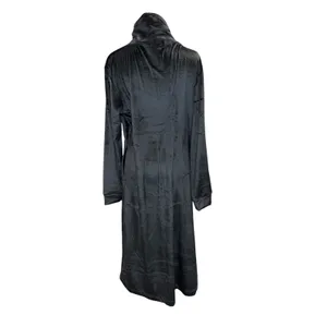 Softies NWT Feather Velour Funnel Neck Lounge Dress‎ Black Size Large thumbnail 3