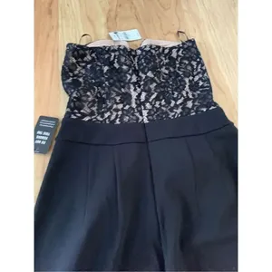 Express lace black romper size 2 long pant suit thumbnail 5