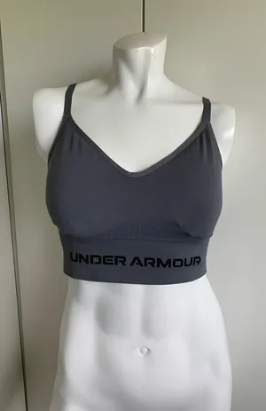 Under Armour vanish seamless low size medium gray sports bra thumbnail 1