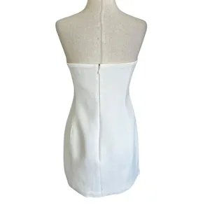 Meshki White Maci Crepe Mini Dress Women Size Medium NWT | 42-63 thumbnail 3