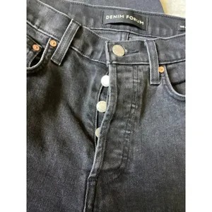 Denim Forum The Arlo High Rise Straight Jeans Black 28L Organic Cotton thumbnail 9