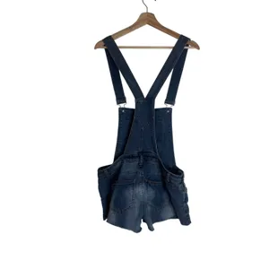 Tinseltown Denim Shortalls Women's Frayed Hem Blue Overalls Size S thumbnail 2
