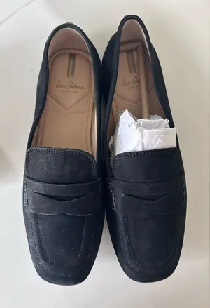 Sam Edelman Black Suede Penny Loafers thumbnail 1