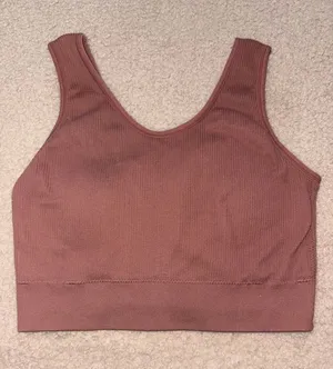 Ribbed Scoop Neck Crop bralette thumbnail 1