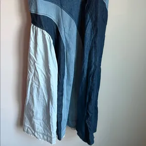 NEW Anthropologie Pilcro Seamed Smocked Midi Dress Small thumbnail 5