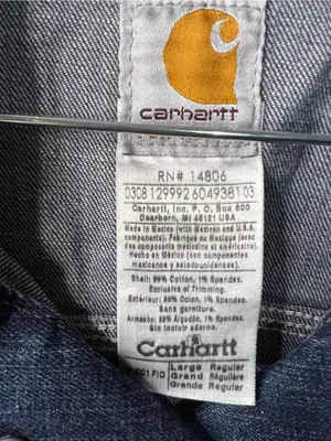 Carhartt Women’s Denim Snap Front Trucker Jean Jacket Blue Workwear Western thumbnail 5