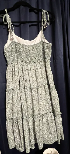Tiered Dress Green Size M thumbnail 3