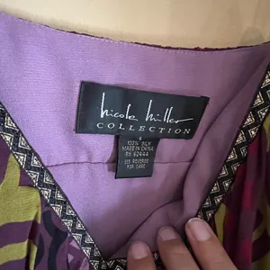 NWT nicole miller silk purple dress‎ 4 thumbnail 8