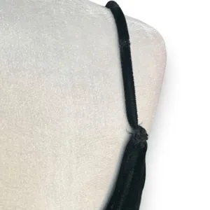 Vintage‎ Black Velvet Pearl Beaded Maxi Slip Dress 90s Formal Evening Size 10 thumbnail 9