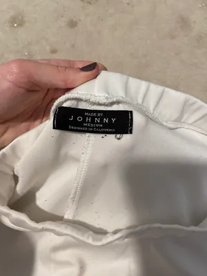 white cheer skirt with elastic band thumbnail 3