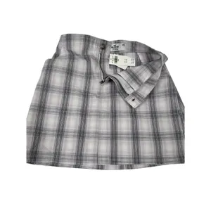 Hollister Ultra High-Rise Plaid Mini‎ Skirt Lavender Purple Grey Small NWT thumbnail 2