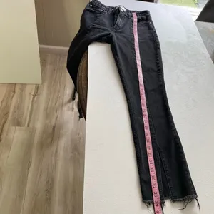 Abercrombie Curve Love High Rise Skinny Jeans Black Raw Hem 27 thumbnail 6