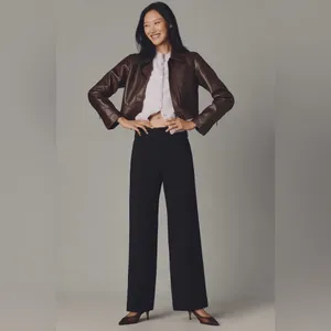 Anthropologie The Colette Full Length Pants: Ponte Edition in Black- 25 thumbnail 2