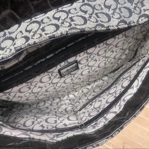 Vintage Guess Y2K Faux Leather Shoulder Hand Bag Purse Gothic Mcbling Emo Whimsy Grunge 2000s thumbnail 4