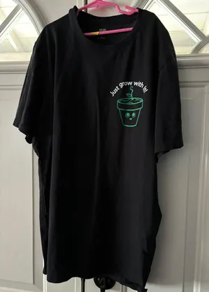 Just Grow With It Tee Shirt Black Size L thumbnail 1