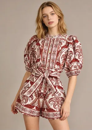 FARM Rio Tropical Cameo Organic Cotton Romper- size Large thumbnail 1