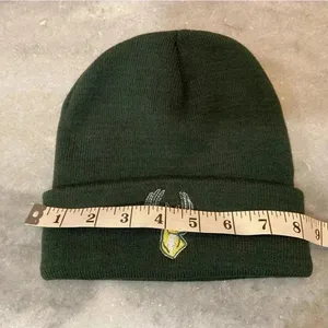 Women’s Green Knit Winter Beanie Embroidered Buck Stag Deer Logo Woodland Toque thumbnail 4