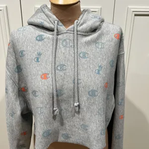 Champion Reverse Weave‎ Gray Hoodie Sweatshirt Logo Athleisure Sporty thumbnail 2