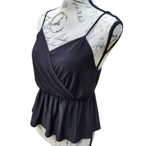 21 Saints -361 NWT Peplum‎ Cami Top Black Medium fits a Small thumbnail 2