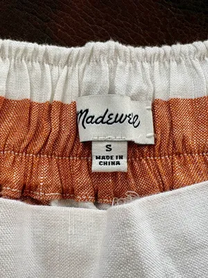 MADEWELL Striped Houston Wide Leg Cropped Pants thumbnail 5