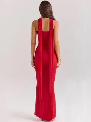 House of CB Cassidy Skirt Red Maxi thumbnail 2